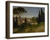 Vue d'une villa romaine-Jean-Achille Benouville-Framed Giclee Print