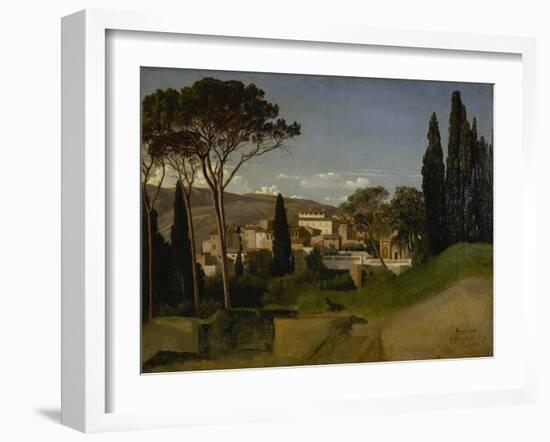 Vue d'une villa romaine-Jean-Achille Benouville-Framed Giclee Print