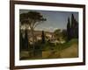 Vue d'une villa romaine-Jean-Achille Benouville-Framed Giclee Print