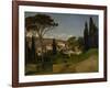 Vue d'une villa romaine-Jean-Achille Benouville-Framed Giclee Print