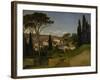 Vue d'une villa romaine-Jean-Achille Benouville-Framed Giclee Print