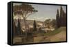 Vue d'une villa romaine-Jean Benouville-Framed Stretched Canvas