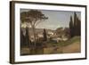 Vue d'une villa romaine-Jean Benouville-Framed Giclee Print