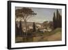 Vue d'une villa romaine-Jean Benouville-Framed Giclee Print