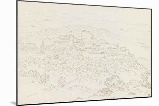 Vue d'une ville étagée au flanc d'une montagne-Pierre Henri de Valenciennes-Mounted Giclee Print