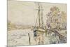 Vue de Bayonne, l'Adour avec un voilier, 9 avril 1924-Paul Signac-Mounted Giclee Print