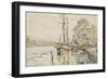 Vue de Bayonne, l'Adour avec un voilier, 9 avril 1924-Paul Signac-Framed Giclee Print