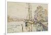 Vue de Bayonne, l'Adour avec un voilier, 9 avril 1924-Paul Signac-Framed Giclee Print