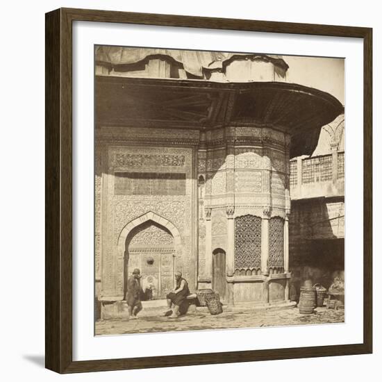 Vue de Constantinople, ancienne fontaine de sultan Mahmoud-Felice Beato-Framed Giclee Print