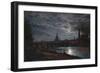 Vue De Dresde Au Clair De Lune  (View of Dresden by Moonlight) Peinture De Johan Christian Clausen-Johan Christian Dahl-Framed Giclee Print