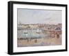 Vue de l'avant-port de Dieppe-Camille Pissarro-Framed Giclee Print