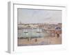 Vue de l'avant-port de Dieppe-Camille Pissarro-Framed Giclee Print