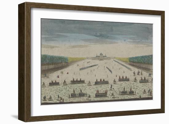 Vue de l'Ecole Royale Militaire du côté du Champ de Mars à Paris-null-Framed Giclee Print