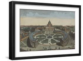 Vue de l'église de Saint-Pierre à Rome-null-Framed Giclee Print