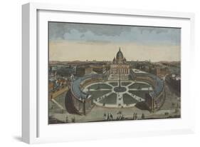 Vue de l'église de Saint-Pierre à Rome-null-Framed Giclee Print