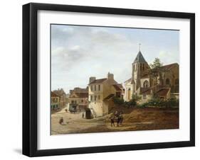 Vue de l'église Saint-Germain de Charonne-Etienne Bouhot-Framed Giclee Print