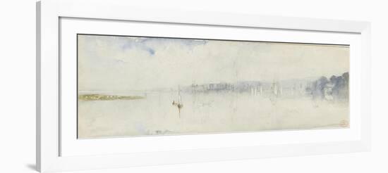 Vue de l'estuaire de la Seine-Paul Huet-Framed Giclee Print