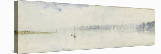 Vue de l'estuaire de la Seine-Paul Huet-Stretched Canvas