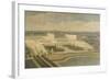 Vue de l'Orangerie, des parterres et du château de Versailles prises des hauteurs de Satory-Etienne Allegrain-Framed Giclee Print