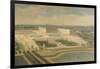 Vue de l'Orangerie, des parterres et du château de Versailles prises des hauteurs de Satory-Etienne Allegrain-Framed Giclee Print