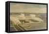 Vue de l'Orangerie, des parterres et du château de Versailles prises des hauteurs de Satory-Etienne Allegrain-Framed Stretched Canvas