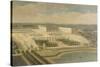 Vue de l'Orangerie, des parterres et du château de Versailles prises des hauteurs de Satory-Etienne Allegrain-Stretched Canvas