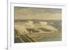 Vue de l'Orangerie, des parterres et du château de Versailles prises des hauteurs de Satory-Etienne Allegrain-Framed Giclee Print