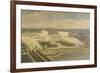 Vue de l'Orangerie, des parterres et du château de Versailles prises des hauteurs de Satory-Etienne Allegrain-Framed Giclee Print