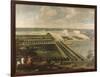 Vue de l'Orangerie, des parterres et du château de Versailles prises des hauteurs de Satory-Etienne Allegrain-Framed Giclee Print