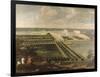 Vue de l'Orangerie, des parterres et du château de Versailles prises des hauteurs de Satory-Etienne Allegrain-Framed Giclee Print