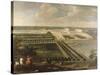 Vue de l'Orangerie, des parterres et du château de Versailles prises des hauteurs de Satory-Etienne Allegrain-Stretched Canvas