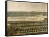 Vue de l'Orangerie, des parterres et du château de Versailles prises des hauteurs de Satory-Etienne Allegrain-Framed Stretched Canvas