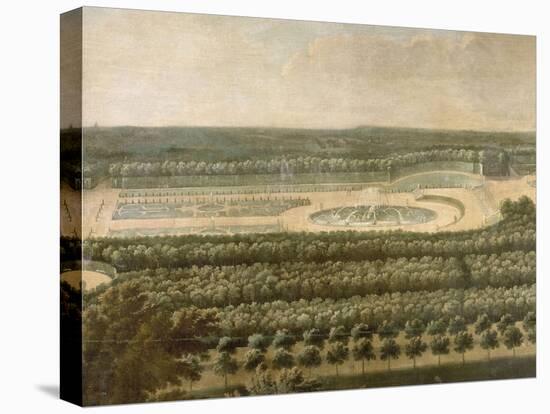 Vue de l'Orangerie, des parterres et du château de Versailles prises des hauteurs de Satory-Etienne Allegrain-Stretched Canvas