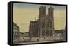 Vue de la cathédrale de Reims-null-Framed Stretched Canvas
