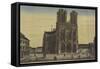 Vue de la cathédrale de Reims-null-Framed Stretched Canvas