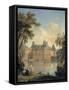 Vue de la cour de la Fontaine..-Jean Charles Joseph Remond-Framed Stretched Canvas