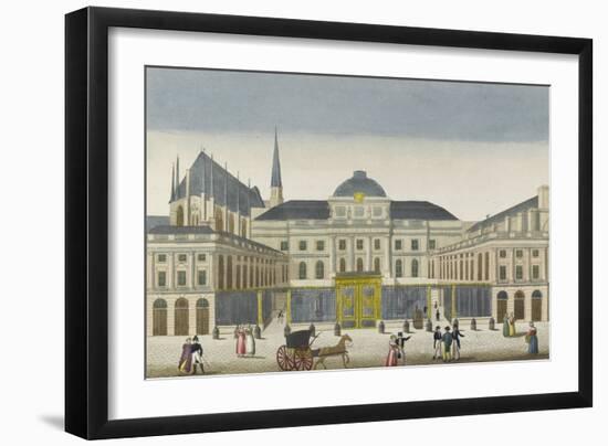 Vue de la façade du Palais de Justice prise de la place-null-Framed Giclee Print