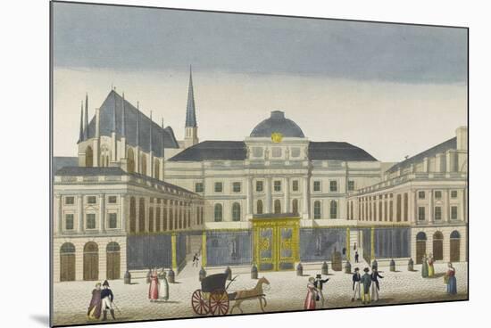 Vue de la façade du Palais de Justice prise de la place-null-Mounted Giclee Print