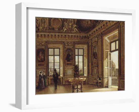 Vue de la galerie d'Apollon du Louvre, côté Seine-Victor Duval-Framed Giclee Print