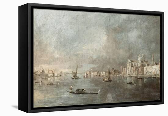 Vue de la Giudecca avec les Zattere-Francesco Guardi-Framed Stretched Canvas