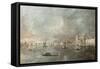 Vue de la Giudecca avec les Zattere-Francesco Guardi-Framed Stretched Canvas