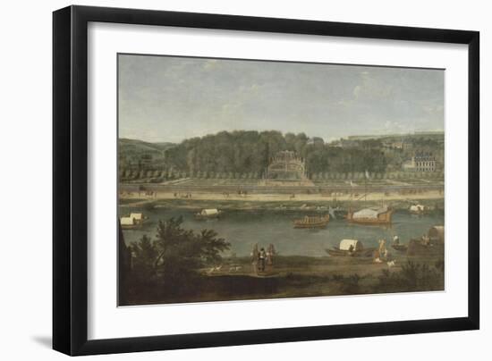 Vue de la Grande Cascade, des parterres et du château de Saint-Cloud prise de la Seine avant 1671-der Meulen Adam Frans Van-Framed Giclee Print