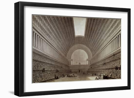 Vue de la Nouvelle Salle Projet?e pour l'Agrandissement de la Biblioth?que du Roi, c.1785-Etienne Louis Boullee-Framed Giclee Print