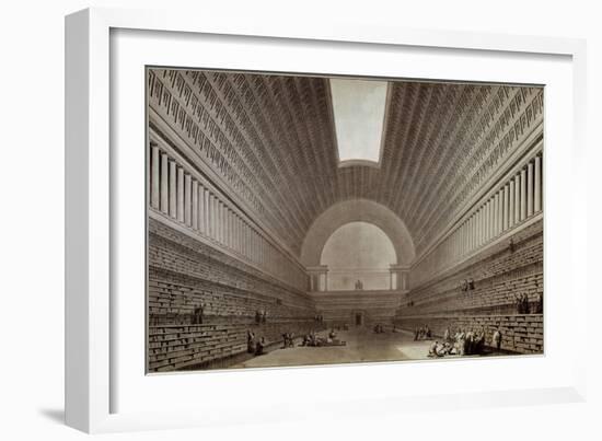 Vue de la Nouvelle Salle Projet?e pour l'Agrandissement de la Biblioth?que du Roi, c.1785-Etienne Louis Boullee-Framed Giclee Print