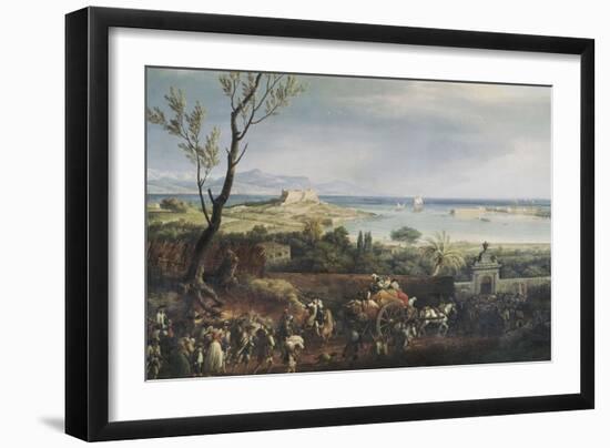 Vue de la rade d'Antibes-Claude Joseph Vernet-Framed Giclee Print