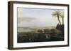 Vue de la rade d'Antibes-Claude Joseph Vernet-Framed Giclee Print