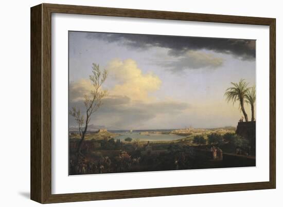 Vue de la rade d'Antibes-Claude Joseph Vernet-Framed Giclee Print