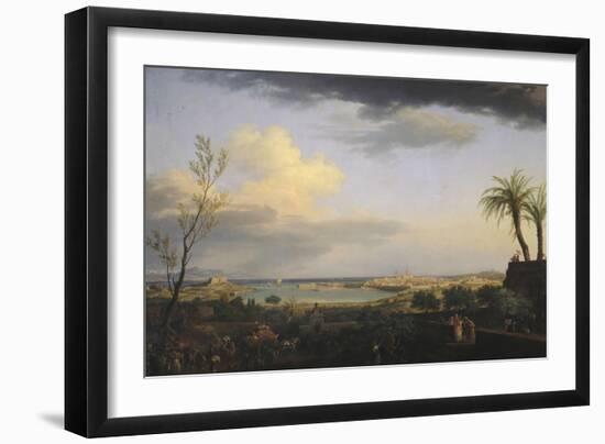 Vue de la rade d'Antibes-Claude Joseph Vernet-Framed Giclee Print