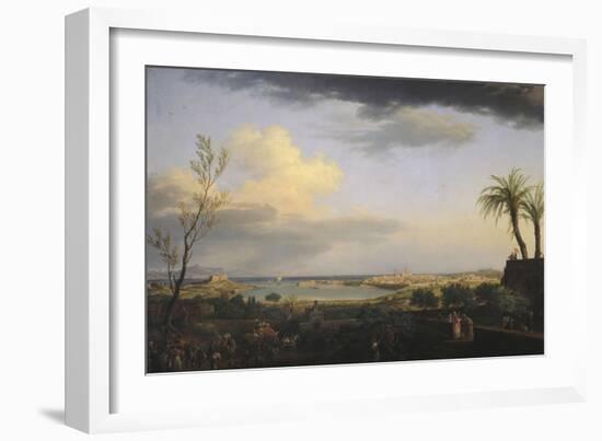 Vue de la rade d'Antibes-Claude Joseph Vernet-Framed Giclee Print