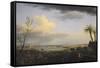 Vue de la rade d'Antibes-Claude Joseph Vernet-Framed Stretched Canvas